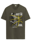 Adro Men'S Graphic Printed 100% Cotton T-Shirt - Regular Fit, Printed T-Shirts For Men (Rn24-Bcl-Ol_Olive_M)