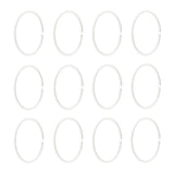 IKEA HASSJON Shower Curtain Ring, White 12 Pack