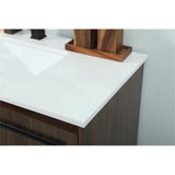 Elegant Decor Sloane 36 Mdf And Steel Single Bathroom Vanity In Walnut