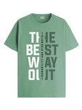 Adro Motivational Quote Printed T-Shirt For Men - 100% Cotton, Regular Fit, Soft Breathable Fabric | Rn23-M-Best-Pt-L Pista