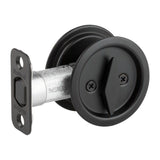 Kwikset 335514 Privacy Pocket Door Locks, Matte Black