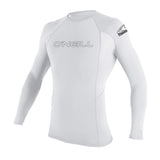 ONeill Youth Basic Skins UPF 50+ Long Sleeve Rash Guard, White, 14
