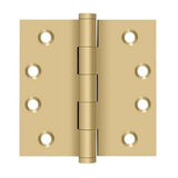 4 H x 4 W Butt/Ball Bearing Single Door Hinge Finish: PVD Polished Brass