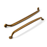 CABDM 2 Pack 12 inch Hole Center Antique Brass Vintage Aged Old Cabinet Pulls - Heavy Duty Solid Drawer Hardware Kitchen Vanity