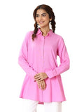 Libas Women'S Viscose Rayon Solid Straight Kurtis (98157_Pink_L)
