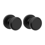 Kwikset Maven Interior Passage Door Knob, Handle for Closet and Hallway Doors, Round Non-Locking Doorknob in Matte Black, with M