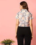 Toplot Women'S Casual Printed Crop Shirt With Half Sleeve Pack Of 2 (Combo-5059-Tre-Wht-S),Tree-White,,B0CFTXW46G
