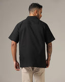 Leriya Fashion Textured Shirts for Men || Casual Shirt for Men || Shirt for Men|| Men Stylish Shirt || Men Fancy Shirt || Men Half Sleeve Shirt || Plain Shirts for Men || Shirts (X-Large Black),Black