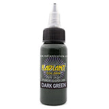 Radiant Colors Tattoo Ink Professional Tattooing Inks Fluid Vegan Pigments 1/2 oz Half Ounce Dark Green