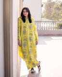 Anni Designer Women'S Rayon Viscose Straight Printed Kurta With Palazzo (Canva Yellow_S_Yellow_Small),Yellow,S,Vicose Rayon,Regular,