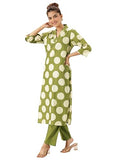 Libas Women'S Cotton Kurta Sets (99605_Green_Xl)