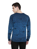 Adro Men'S Full Sleeve Cotton Printed T-Shirts (Fr5-5-Pri-Nb_Navy_L)