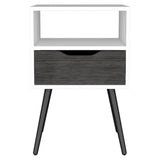 Otom Nightstand -Bedroom -Smokey Oak / White