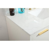 Elegant Decor Blake 42 Aluminum Alloy Mdf Single Bathroom Vanity In White