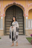 Anni Designer Women'S Cotton Blend Straight Printed Kurta With Pant & Dupatta (5Jee Black_5Xl_Blue_Xxxxx-Large),Black,5XL,Cotton Blend,5jee Black_1376,Kurta,Pant,Dupatta