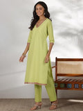 Libas Women'S Pure Cotton Kurta Set (48830_Green