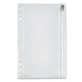 Oxford 68599 91/2 in. x 6 in. Zippered Ring Binder Pocket Clear