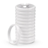 Bathroom Shower Plastic Curtain Liner Hook Hooks Rings White (12 Pieces)