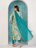 Gosriki Women'S Cotton Blend Printed Straight Kurta With Pant & Dupatta (Ruth Rama-Gs_S_Multi_Small),Black,,B0D4J5VK3Q