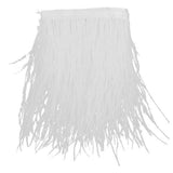 ATORSE 11xOstrich Feather Fringe Trim Costume Sewing Crafts Decor 915cm White