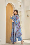 Gosriki Women'S Rayon Viscose Printed Straight Kurta With Pant & Dupatta (Dhariti Sky Blue-Gs_L_Sky Blue_Large),Sky Blue,,B0FC6S9JCW