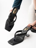 Shoetopia Girls Ruhi Black Heeled Sandal - 7 Uk (Girls-Ruhi-Black),Black,7,B0CQK4ZRQ4