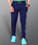 LookMark Men's Slim Fit Solid Lycra Blend Full Elastic Sport Wear Running Gym Stretchable Jogger Track Pant in Navy Color(Track 05 Navy-XXL),Navy