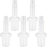 Anptght Plastic Hose Barb Fitting 1/8 Barb X 1/8 Npt Male Thread Adapter Connector Pipe Fittings For Fuel Gas Liquid Air (Pack Of 5) -Like New