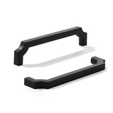 khtumeware 10-Pack 6 Inch Square Matte Black Cabinet Pulls, Solid Zinc Alloy Heavy-Duty Handles for Kitchen/Bathroom Cabinets, D