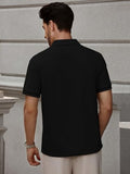Leriya Fashion Solid Regular Fit Casual Old Money Polo T Shirt For Men (Lf-Mt-1138_Black M)