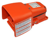 Linemaster 532SWH Hercules Foot Switch, Electrical, Single Pedal, Momentary, DPDT, Single Stage, Full Aluminum Guard, Orange