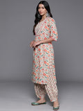 Libas Women'S Cotton Kurta Set (400457C_Beige_L)