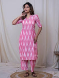 Anni Designer Women'S Rayon Viscose Straight Printed Kurta With Pant (Demeter Pink-Vks01_M_Pink_Medium),Pink,M,,,