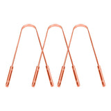 Shreenik Copper Tongue Scraper Perfect Surgical Tongue Cleaner Flexible Handle With Comfort Grip For MenS And Women Set Of 3 Pi