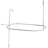 Kingston Brass Abt1040-6 Vintage End Mount Rectangular Shower Riser With Enclosure, Polished Nickel