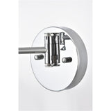 Living District Davian 1-Light Metal/Glass Swing Arm Wall Sconce In Chrome/Clear