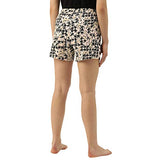 Enamor Essentials Women'S Mid Rise Relaxed Fit Thigh Length Breathable Pure Cotton Shorts With 2 Side Pockets - E062(E062-Puzzle