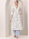 Libas Women'S Cotton Blend Straight Kurtas (29423O_Blue_L)