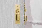 Emtek Pocket Door Mortise Narrow Modern Rectangular Privacy Function (Flat Black)