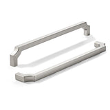 khtumeware 2-Pack 10 Inch Square Brushed Satin Nickel Cabinet Pulls, Solid Zinc Alloy Heavy-Duty Handles for Kitchen/Bathroom Ca