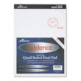 Ampad Evidence Quad Dual Pad PAD,QUAD DUAL 4SQ,WHT (Pack of15)
