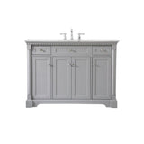 Elegant Decor Indoor Modern Under Sink Bathroom Fixtures Storage Organizer Cabinet 60 Inch Single Bathroom Vanity - Walnut