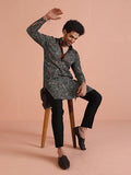 Kisah Men'S Black Indian Ethnic Wear Kurta For Wedding & Festivals