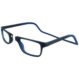 Clic Magnetic Reading Glasses for Men or Women, Soft Foldable Band, Computer Readers, Nashi (S-XL, Dark Blue, 3.00 Magnification