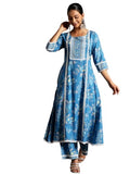 Libas Women'S Cotton Kurta Sets (400454C_Blue_3Xl)