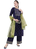 KETCH Polyester Womens Kurta&Duppatapalazzo (KHK3000302_Purple