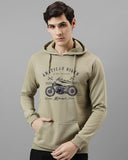 Adro Men'S Cotton Blend Neck Hooded Regular Sweatshirt (H24-Ame-Be_Beige, Small