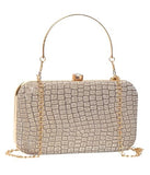 Adisa Textured Formal Party Clutch With Gold Chain For Women And Girls (Cl104-Anti),Antique,,B0CS3QKDKG
