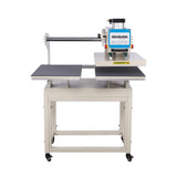 16x24 Inch Heat Press Machine, Pneumatic Heat Press, Double Station Heat Press, Up Sliding Platen, LCD Control, Stand, 110V 2 kW