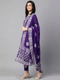 Gosriki Women'S Cotton Blend Printed Straight Kurta With Pant & Dupatta (Sayara-Blue-Gs_Xxl_Blue_Xx-Large),Blue,2,B0CKFGJSLC